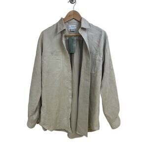 NWT Knightsbridge Men's Small Faux Suede Tan Button Down Shirt Jacket Shacket